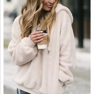 Super Soft Teddy Bear Zip Pullover